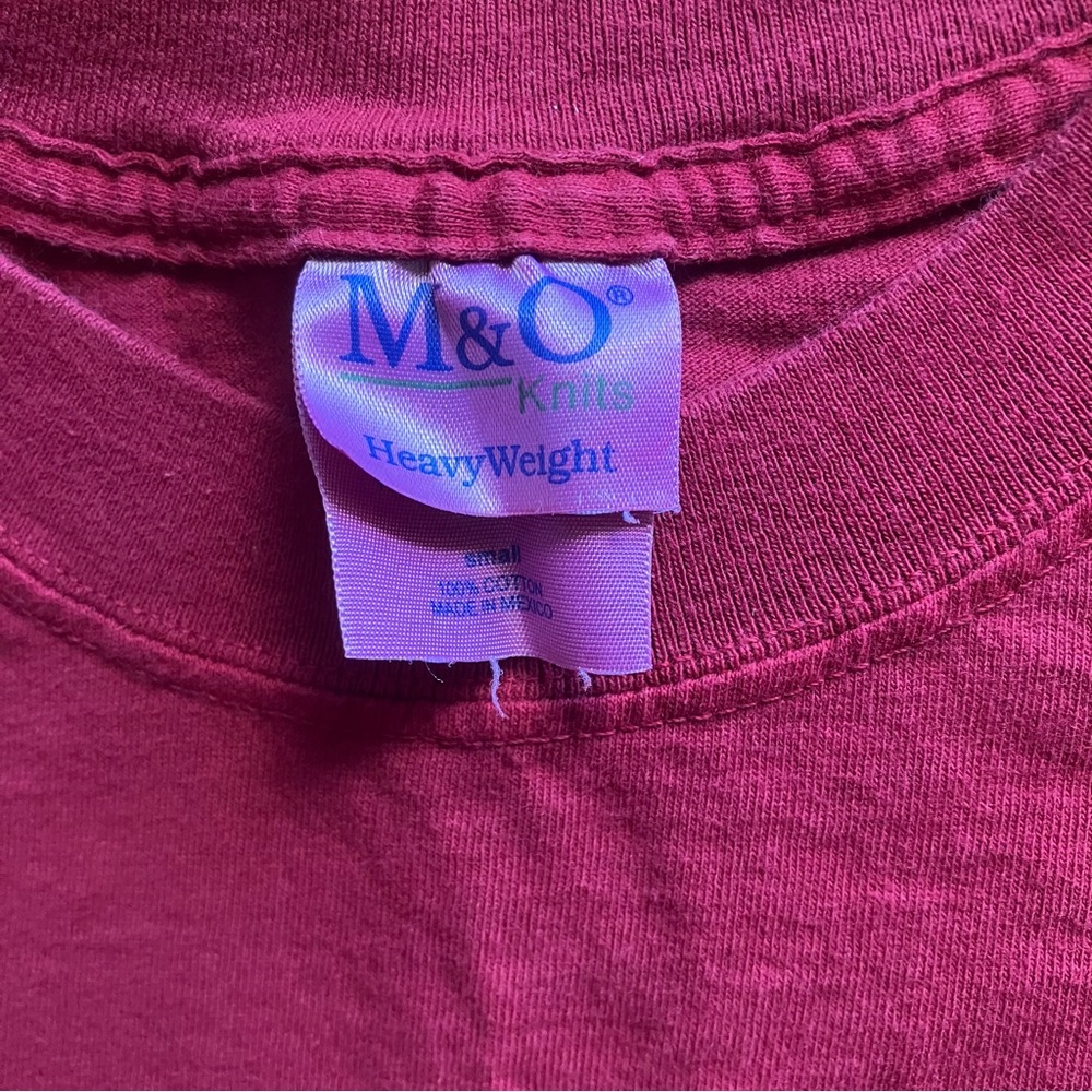 M&O Knits HeavyWeight crew neck t-shirt, New, never worn, 100% Cotton, Size S. - Picture 3 of 5